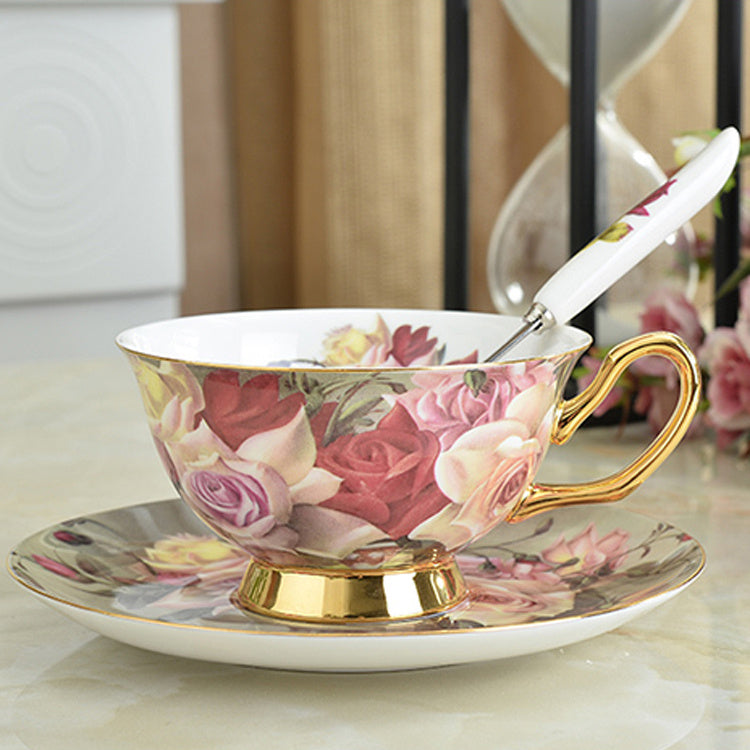 Deluxe coffee cup saucer set