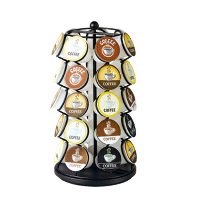 Rotating coffee capsule holder