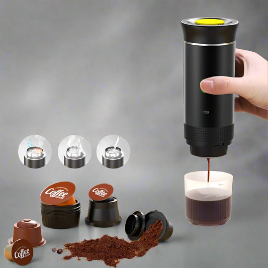 Electric Grinder Coffee Travel Handy 3 In1 Espresso Portable Coffee Espresso Maker Machine Cafe Portable Capsule Coffee Machine Kitchen Gadgets